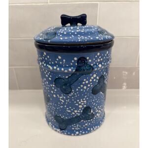 Dog Treat Canister with Bones